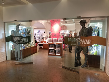 Kelvingrove Gift Shop for the Brushes With War exhibition