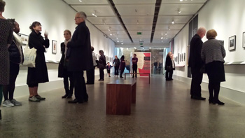 One of six connected galleries hosting the Brushes With War exhibition at the Kelvingrove Museum