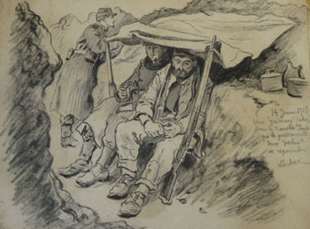 Une "Guitoune" (Abri) dans la Trenchee (A Shelter in a Trench)