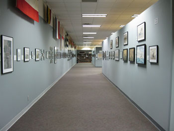 Looking down hall past 1914, 1915, and 1916